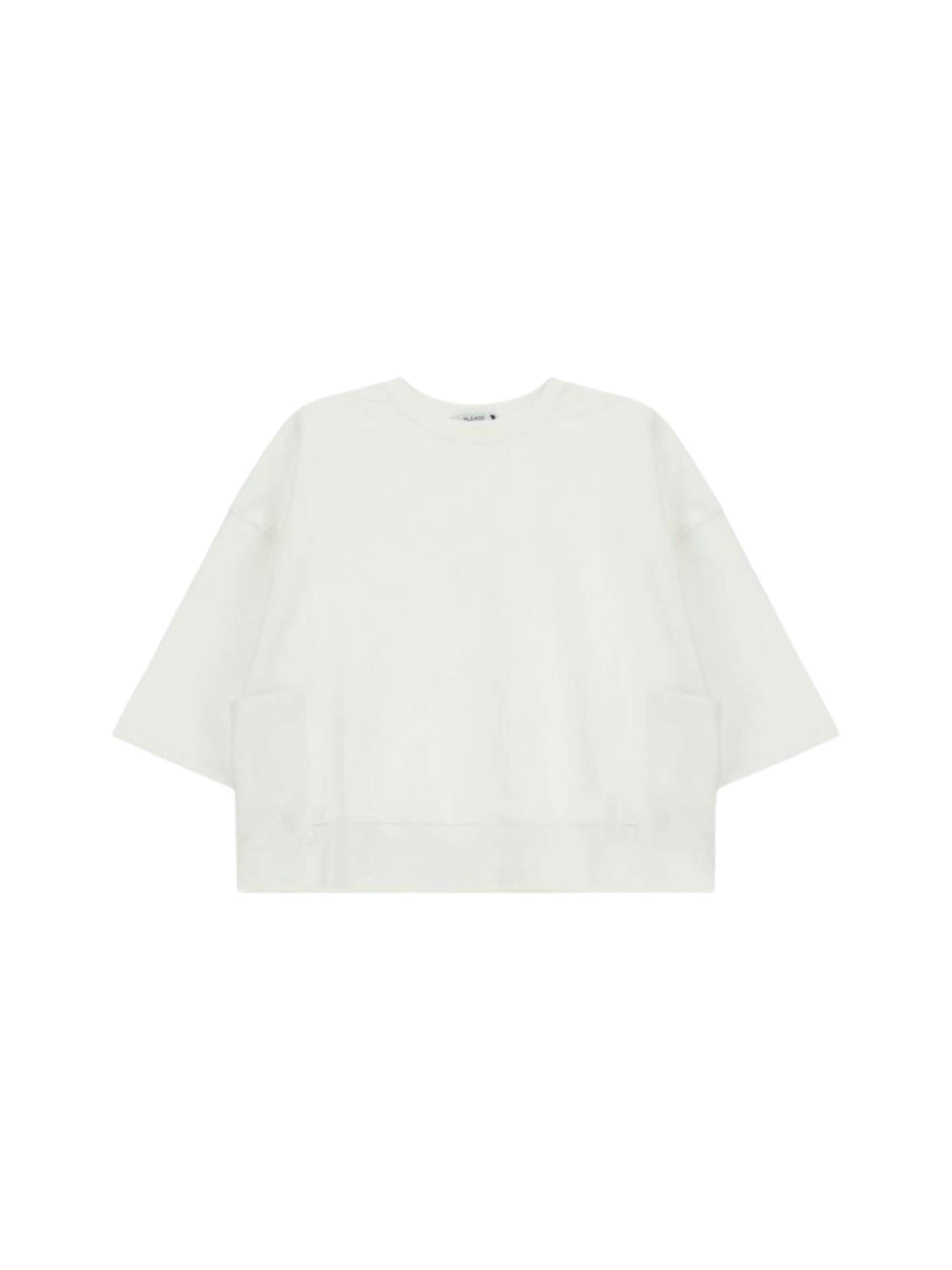 PLEASE Sweatshirt 'PLEASE FELPA FELPA'‌‌‌‌‌‌‌‌‌‌ in Weiß: Vorderseite