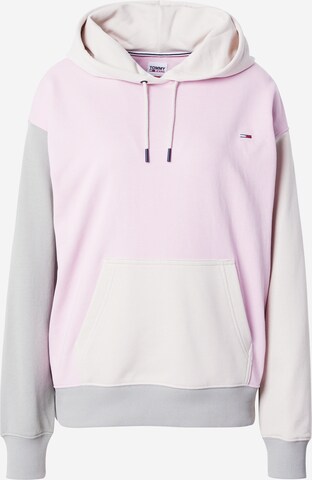 Tommy Jeans Mikina – pink: přední strana