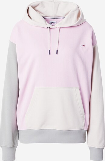 Tommy Jeans Sportisks džemperis, krāsa - dūmu pelēks / rožkrāsas, Preces skats
