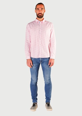 Le Temps Des Cerises Regular fit Button Up Shirt 'DANER' in Pink