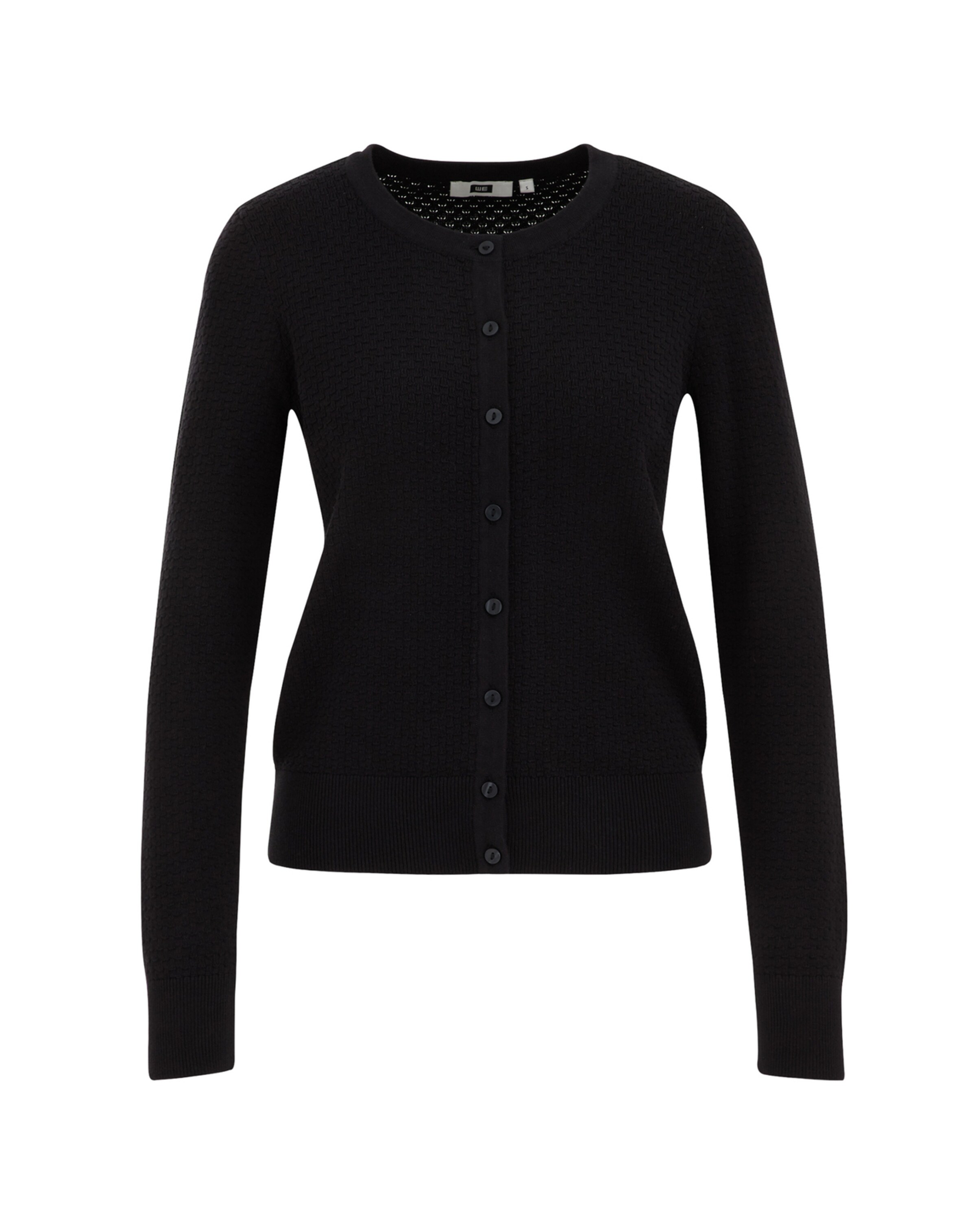 WE Fashion Pletena jopa | črna barva: sprednja stran