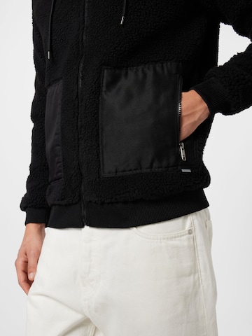 !Solid Fleece jas 'Vig' in Zwart