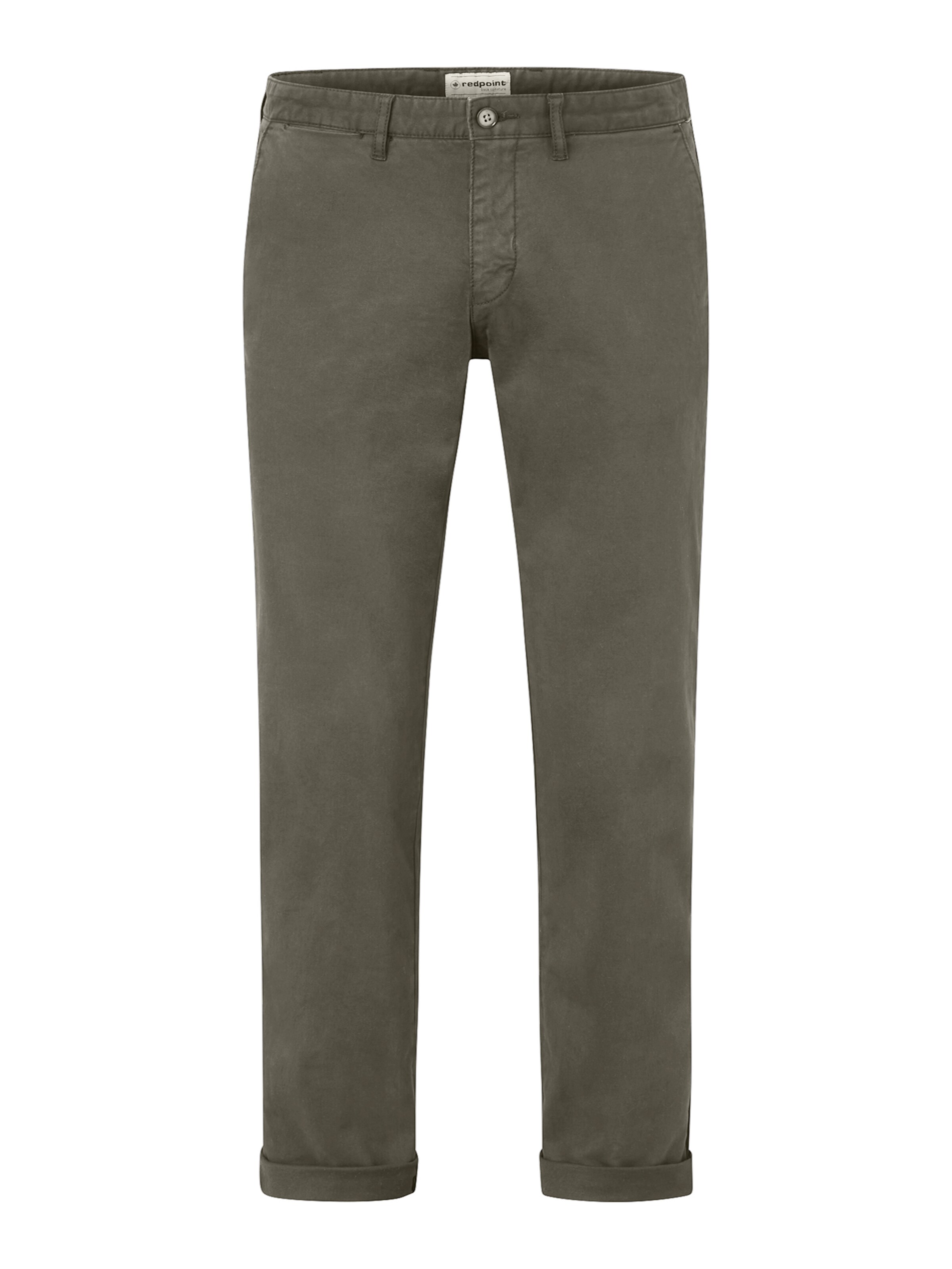 REDPOINT Slim fit Chino Pants 'Jasper' in Green: front