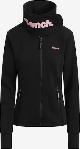 BENCH Sports sweat jacket 'Haylo' in Black: front