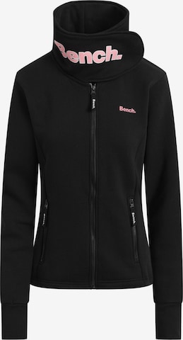 BENCH Sportsweatjacke 'Haylo' in Schwarz: predná strana