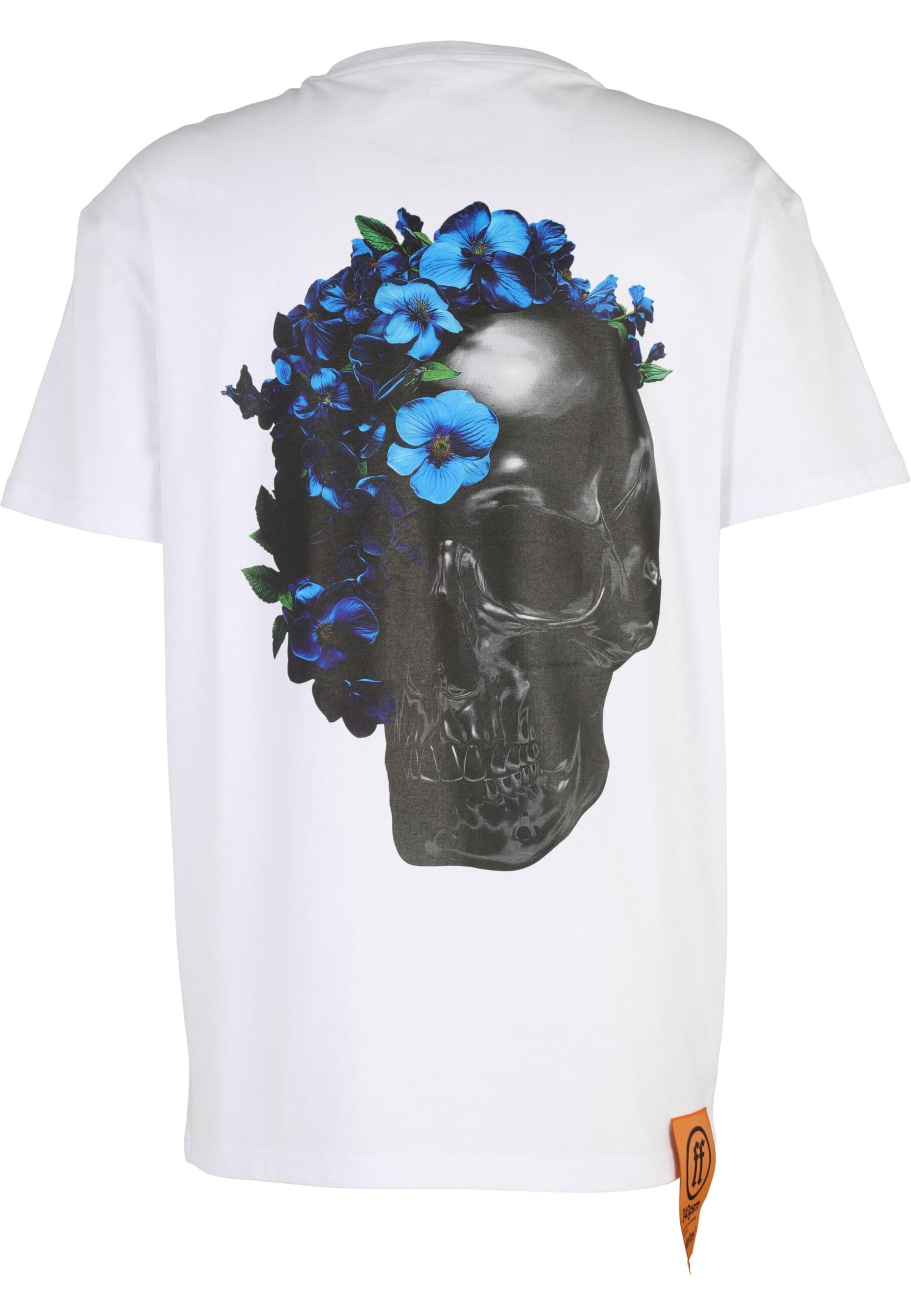 Forgotten Faces T-Shirt 'Flowered Skull' in Weiß