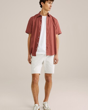 WE Fashion Regular fit Button Up Shirt in Red