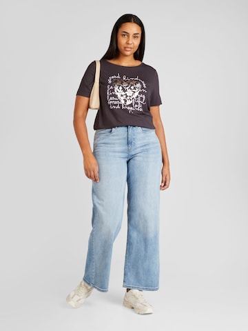 ONLY Carmakoma Wide leg Jeans 'EMMY' in Blue