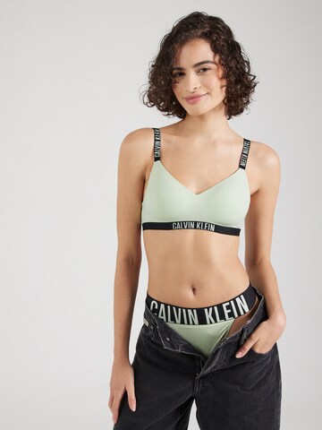 Calvin Klein Underwear Korzetová Podprsenka 'Intense Power' – zelená: přední strana