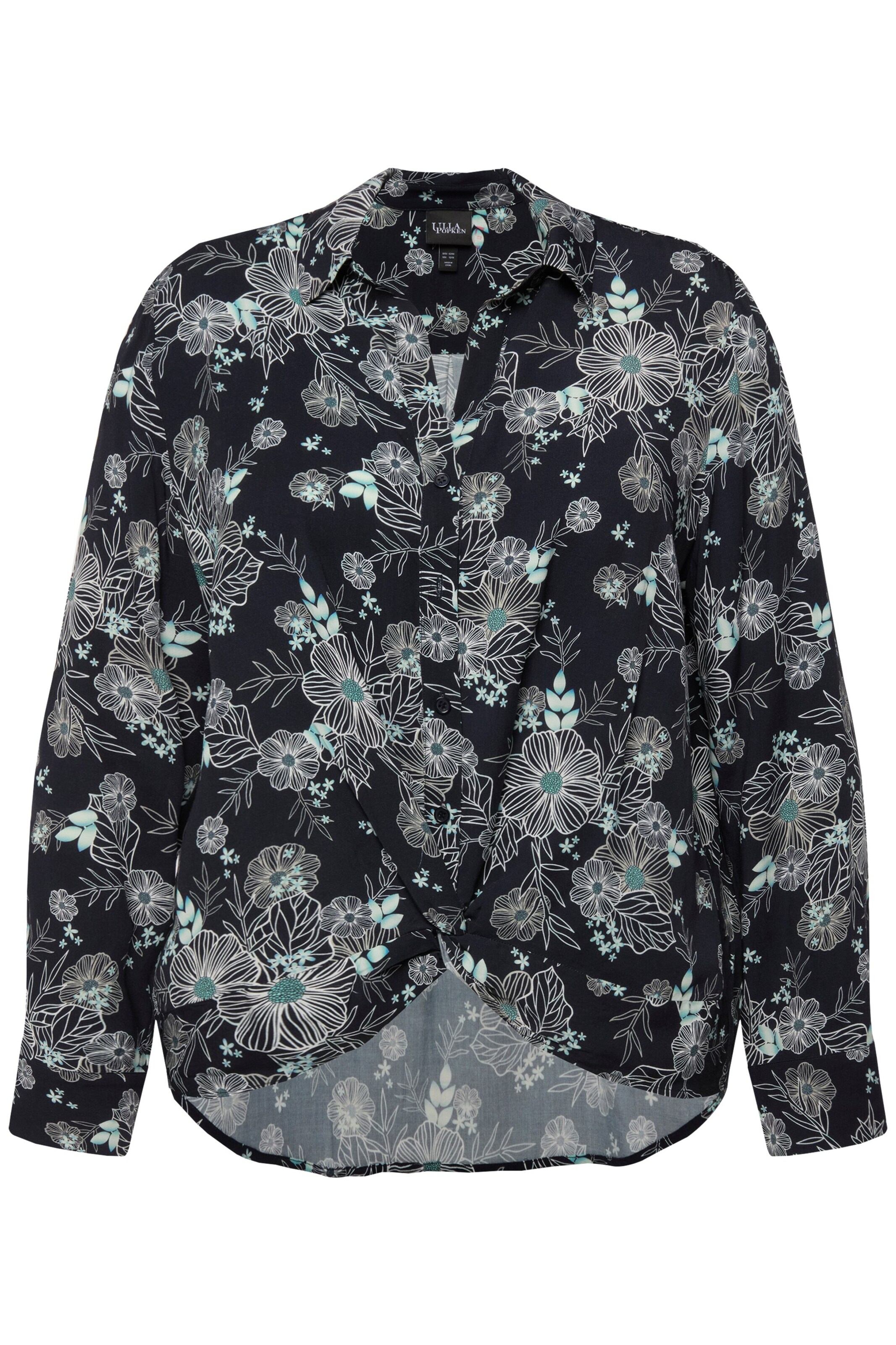 Ulla Popken Blouse in Blauw: voorkant