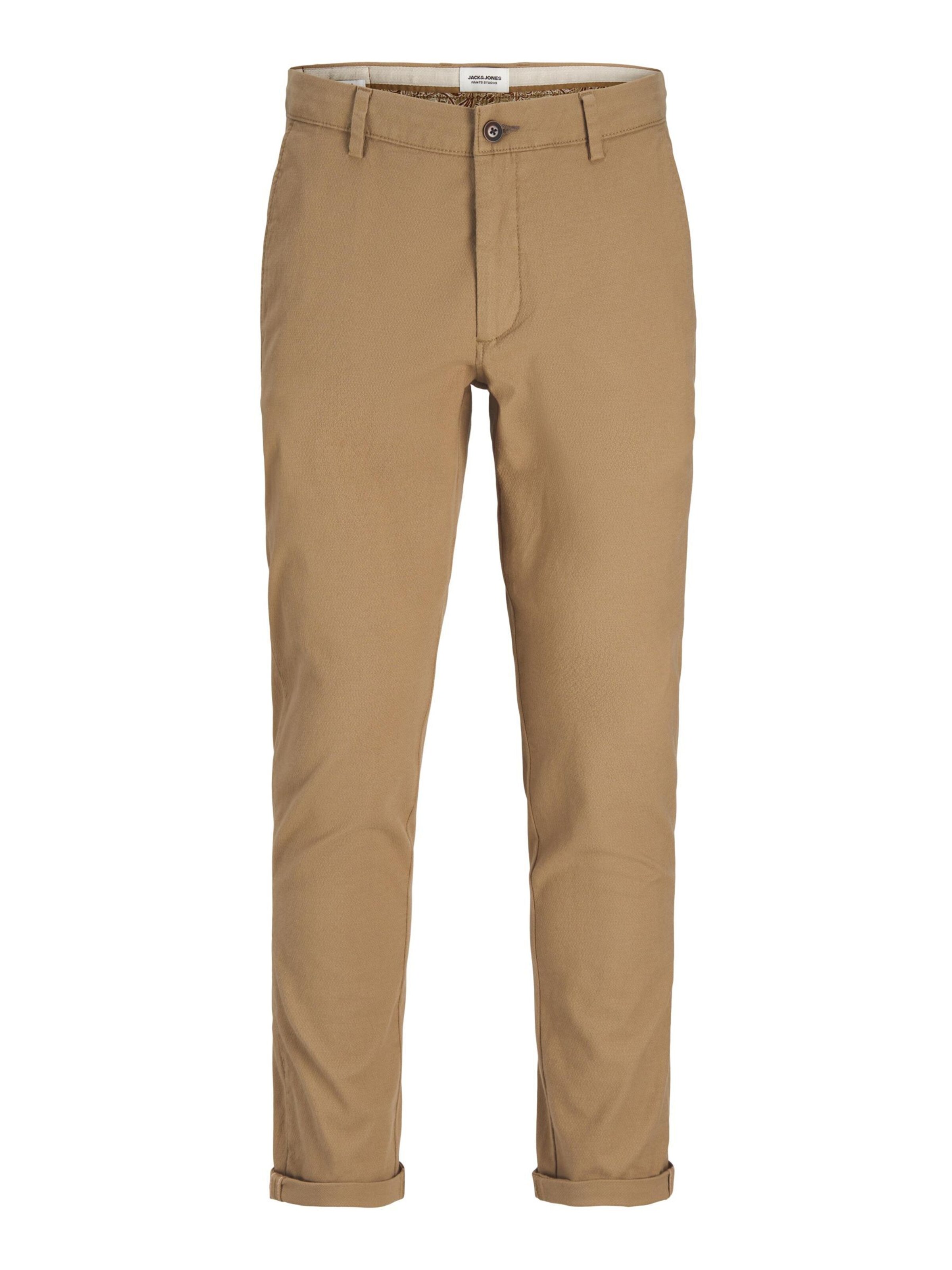 JACK & JONES Slim fit Chino Pants 'JPSTMarco JJFury' in Brown: front