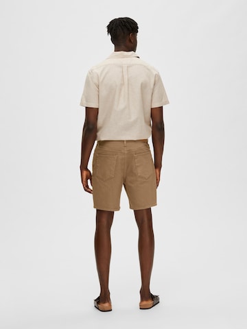 SELECTED HOMME Regular Shorts 'Luke' in Beige