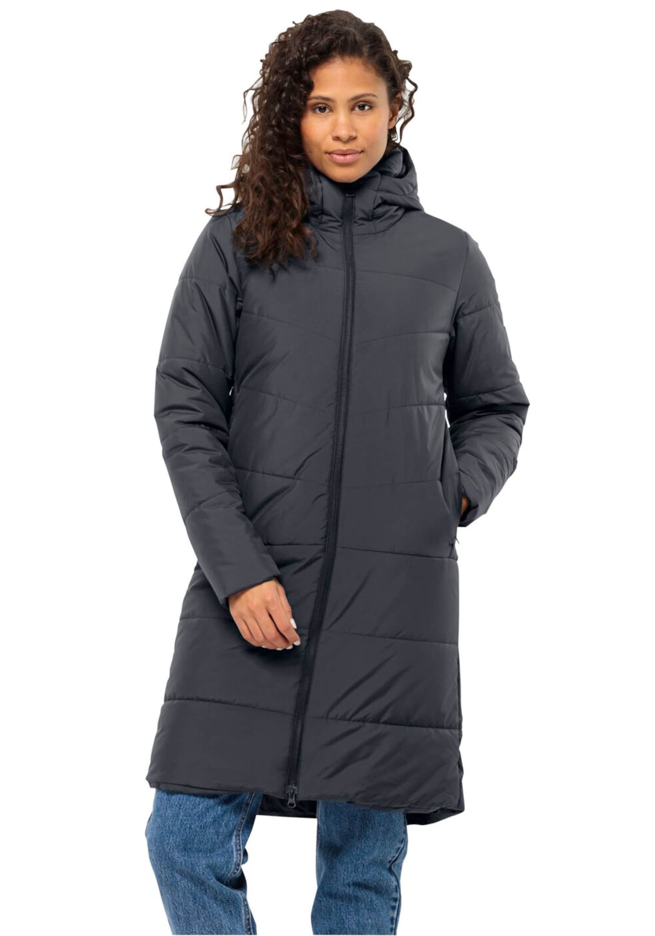 JACK WOLFSKIN Winter Coat in Grey: front