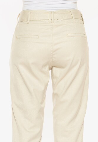 Le Temps Des Cerises Regular Pants 'SERENALU' in Beige