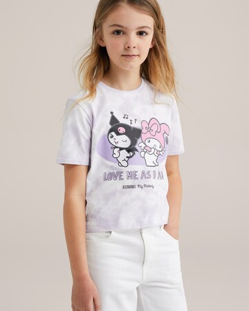 WE Fashion Футболка в Лиловый: спереди
