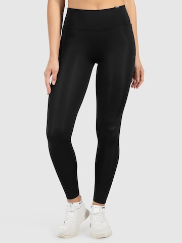 Coupe slim Leggings ' Kelsy ' Smilodox en noir : devant