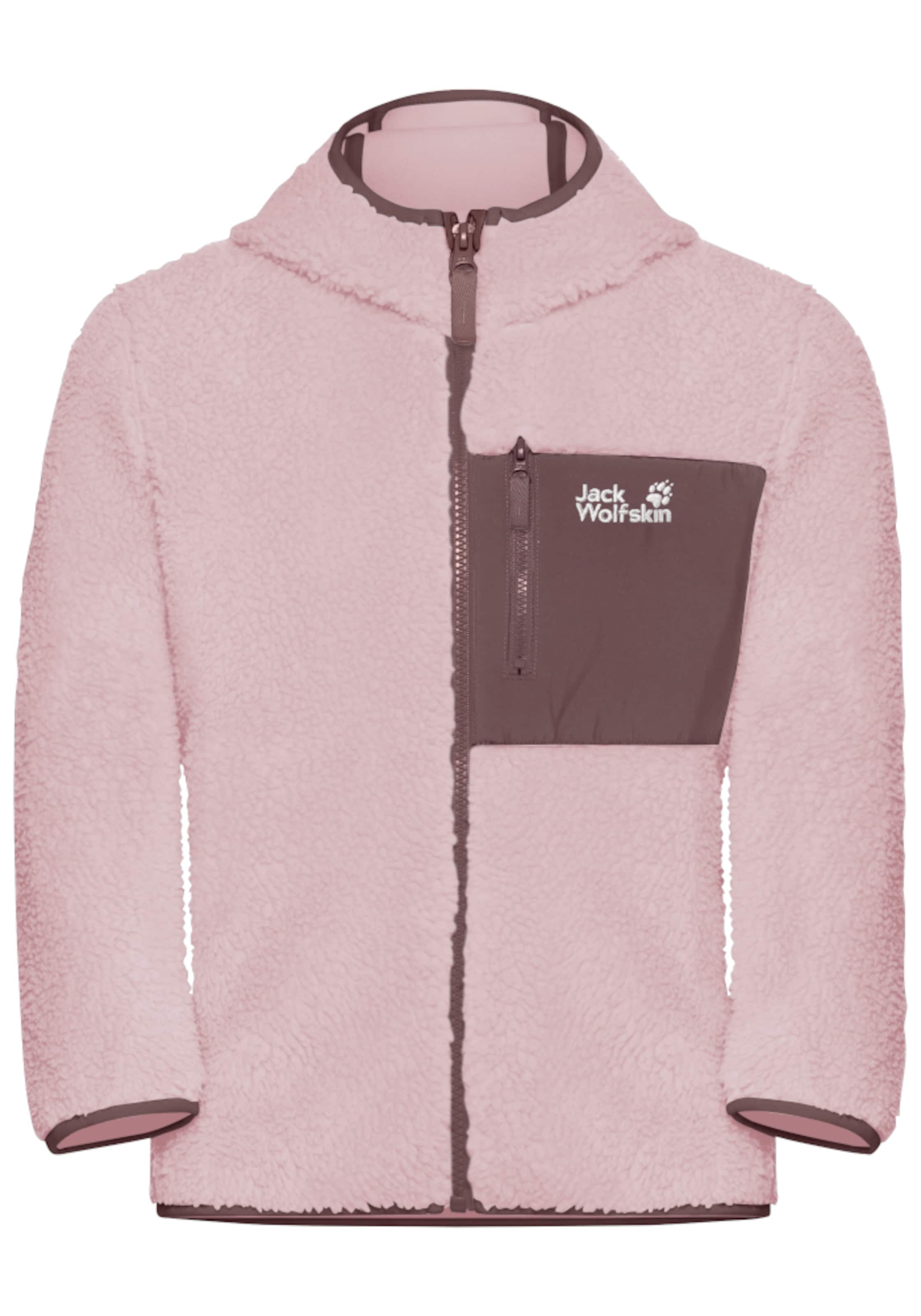 JACK WOLFSKIN Athletic Fleece Jacket in Pink: front