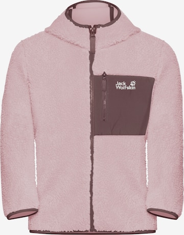 JACK WOLFSKIN Athletic Fleece Jacket in Pink: front