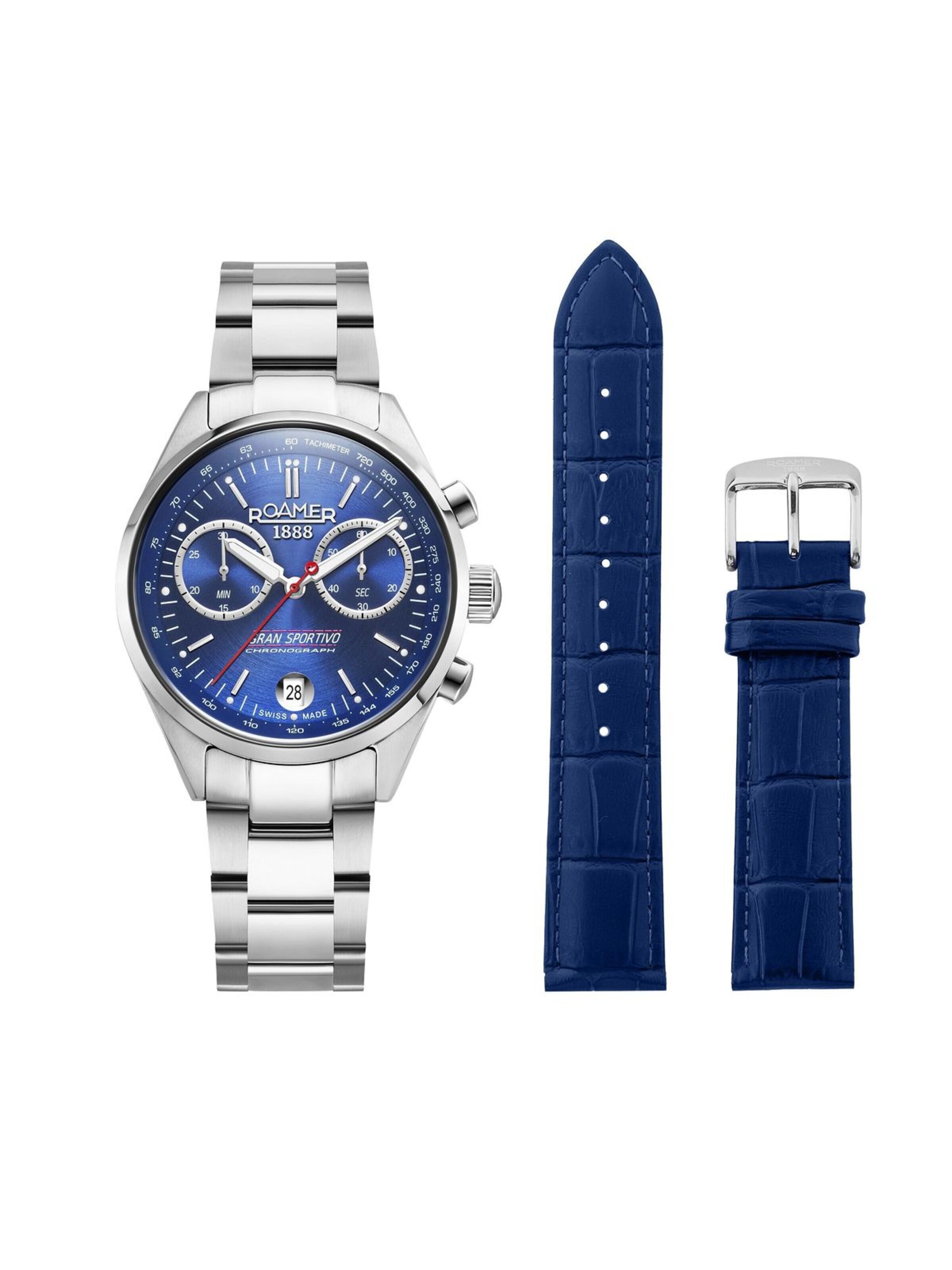 Montre à affichage analogique Roamer en bleu