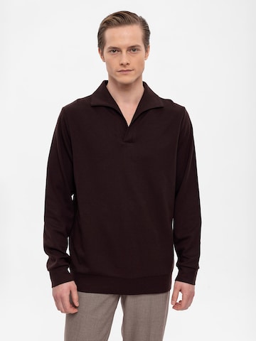 Sweat-shirt Antioch en marron : devant