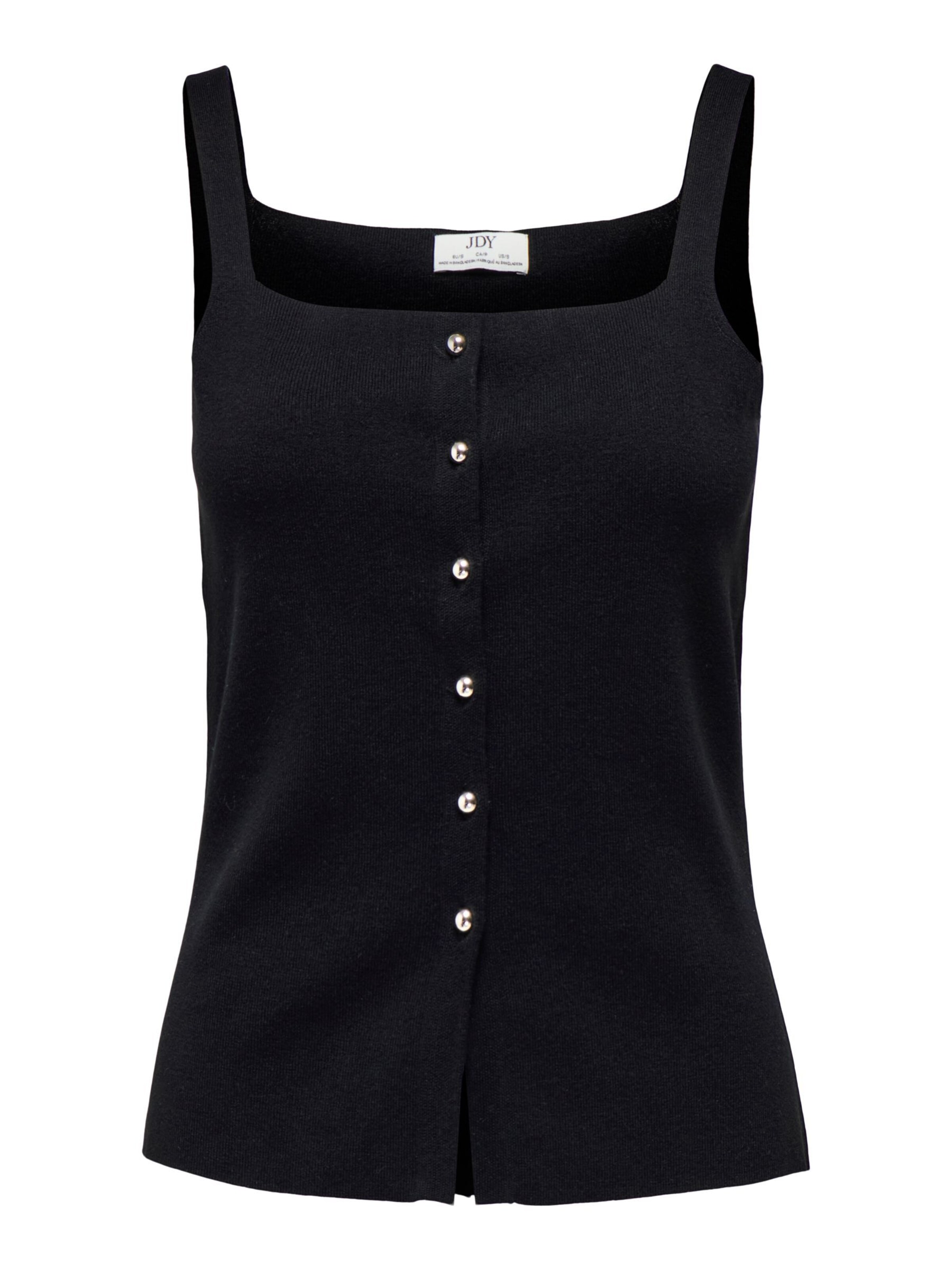 JDY - Chaleco 'JDYKitty' en negro: frente