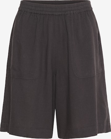 KaffeWide Leg/ Široke nogavice Hlače 'Milia' - crna boja: prednji dio