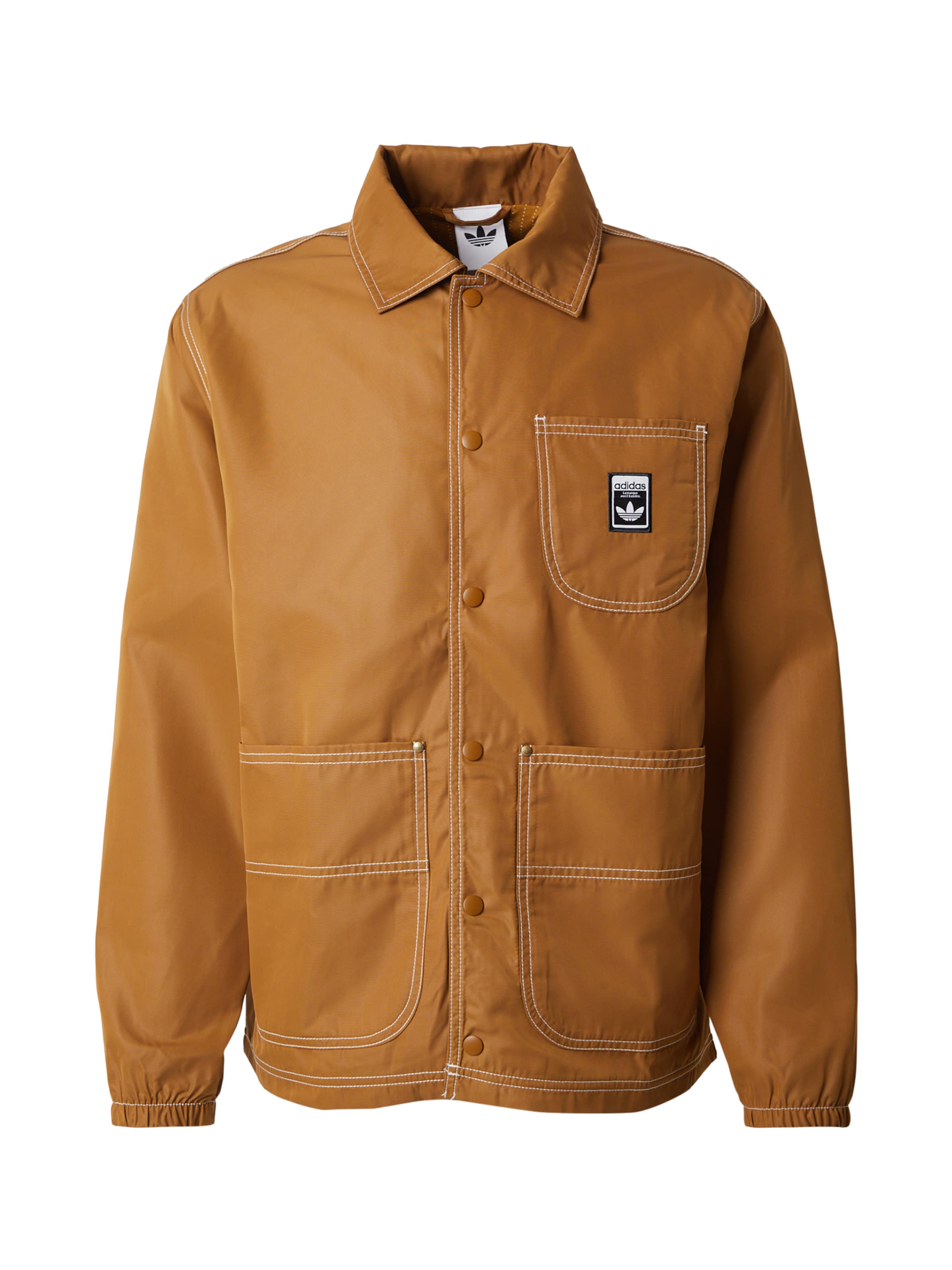 Adidas Originals Textil Between-Season Jacket 'Wabash' in Brown: front