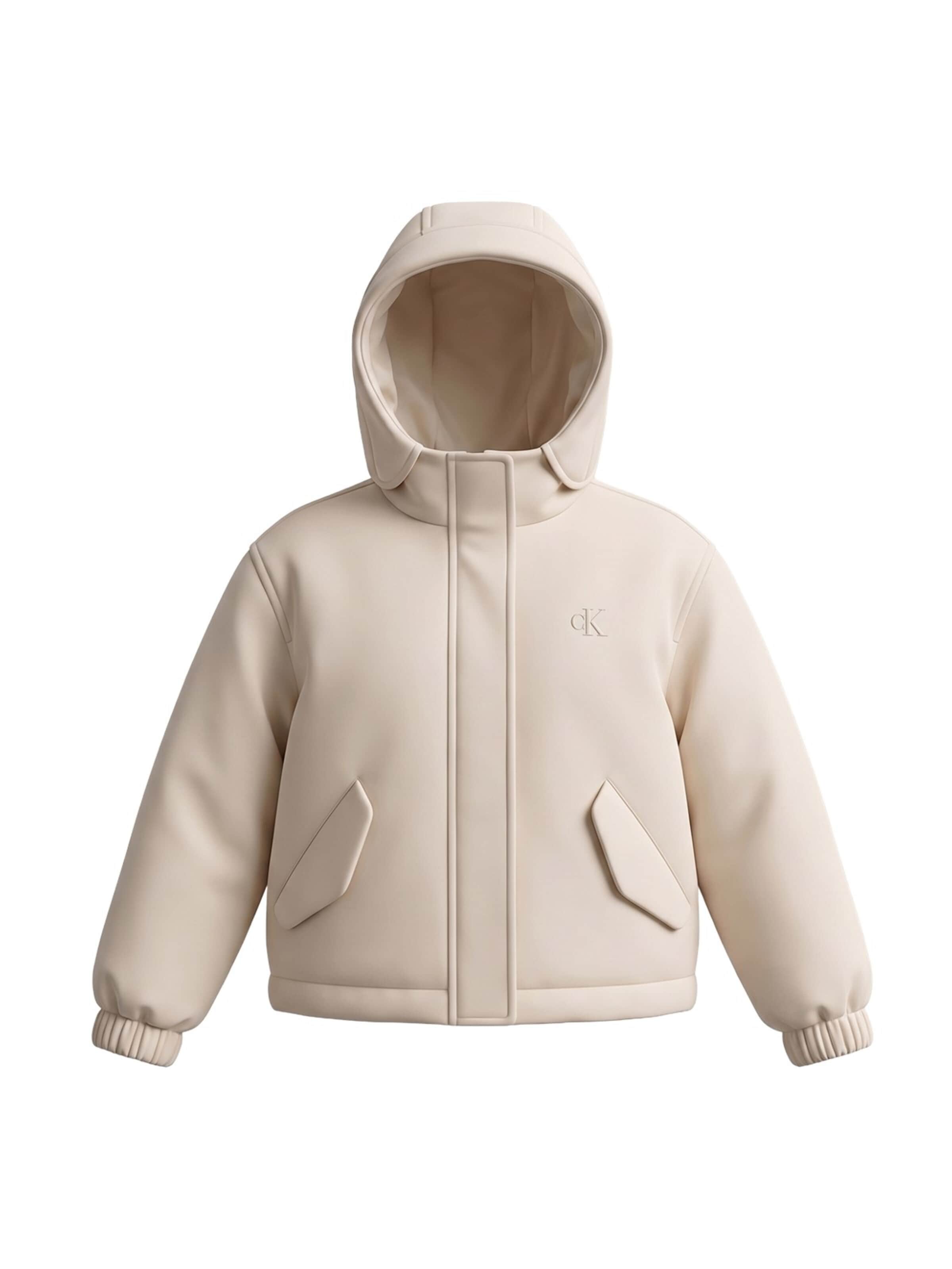 Calvin Klein Kids Winter Jacket in Beige: front