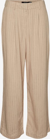 VERO MODA Wide leg Broek 'Vertira' in Bruin: voorkant