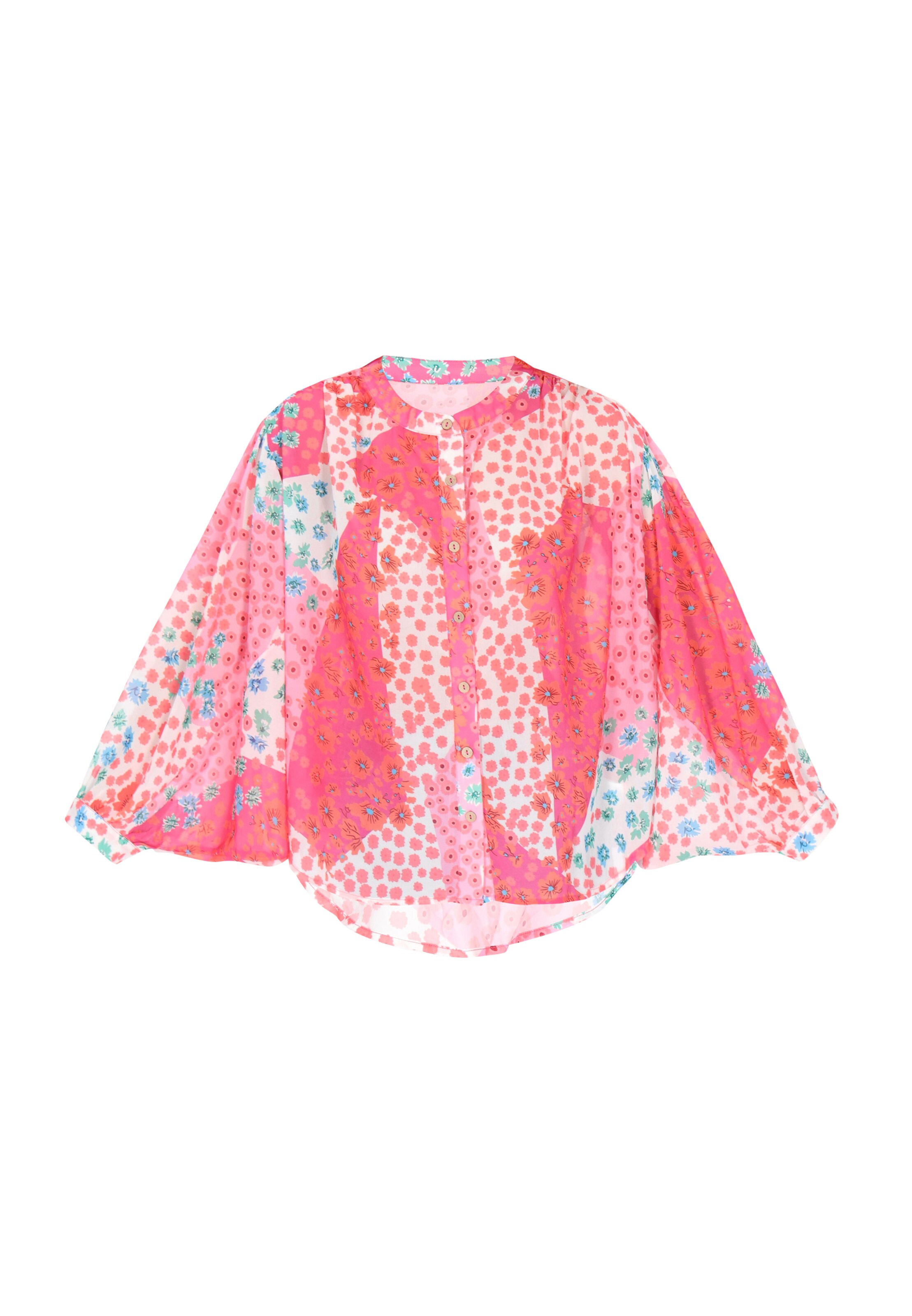 IZIA Blus i ljusblå / orange / rosa / vit, Produktvy