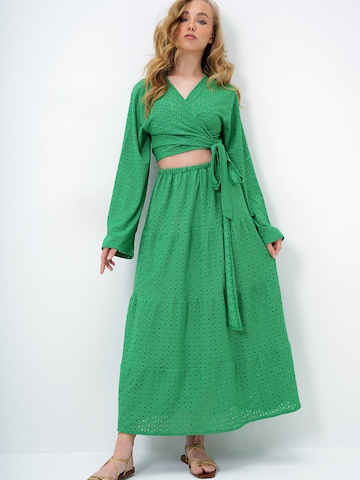 Trend Alaçatı StiliSuknja - zelena boja: prednji dio