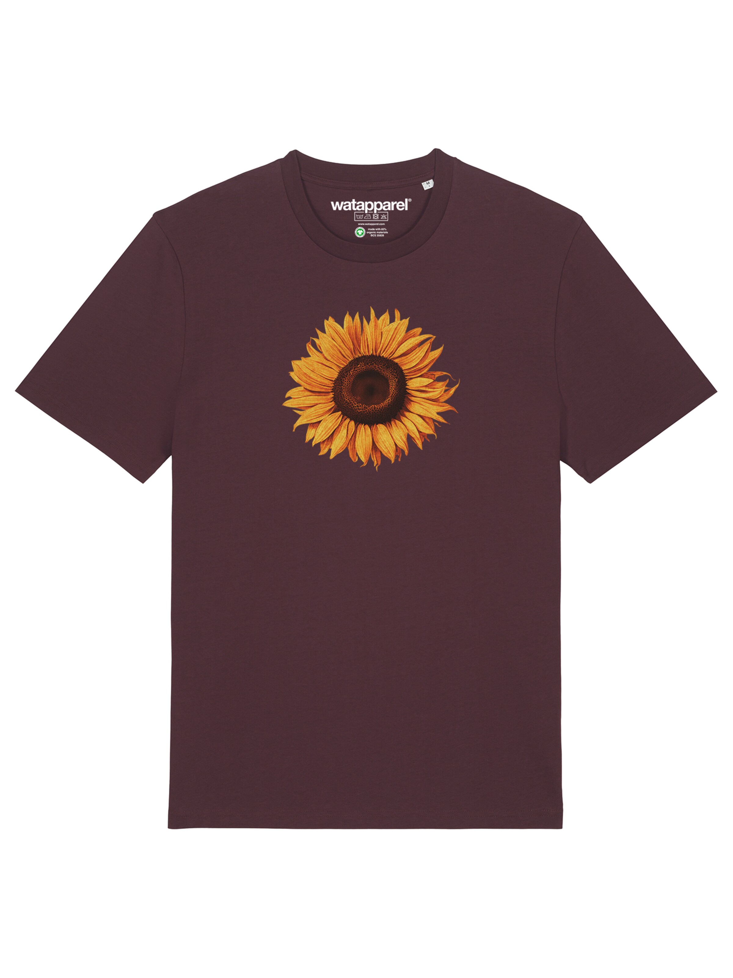 Watapparel Shirt 'Sonnenblume' in Rood: voorkant