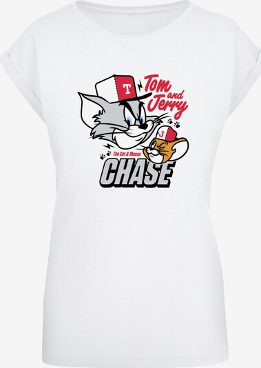 ABSOLUTE CULT T-shirt 'Tom and Jerry - Chase' en gris clair / grenadine / noir / blanc, Vue avec produit