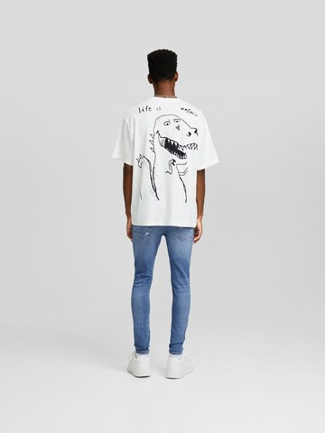 Bershka Skinny Farmer - kék