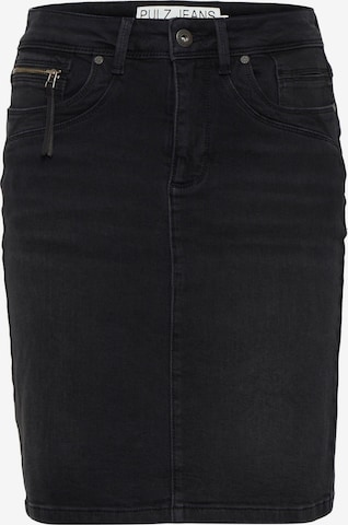 PULZ Jeans Rok 'Karolina' in Zwart: voorkant