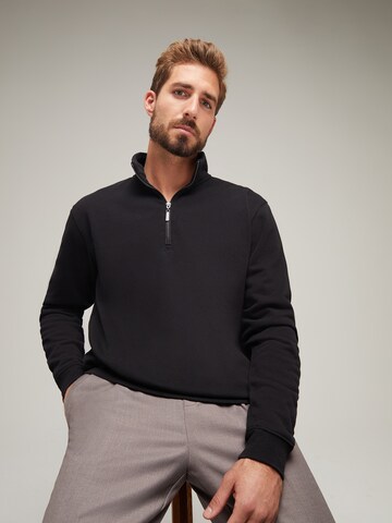 ABOUT YOU x Kevin TrappSweater majica 'Ben' - crna boja: prednji dio