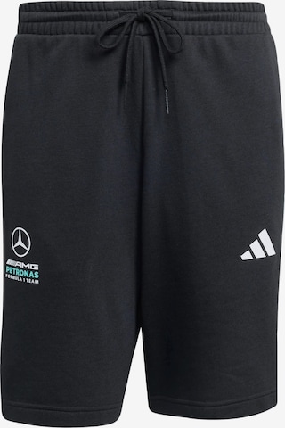 ADIDAS PERFORMANCE Regular Workout Pants 'Mercedes-AMG Petronas Formula 1 Team DNA' in Black: front