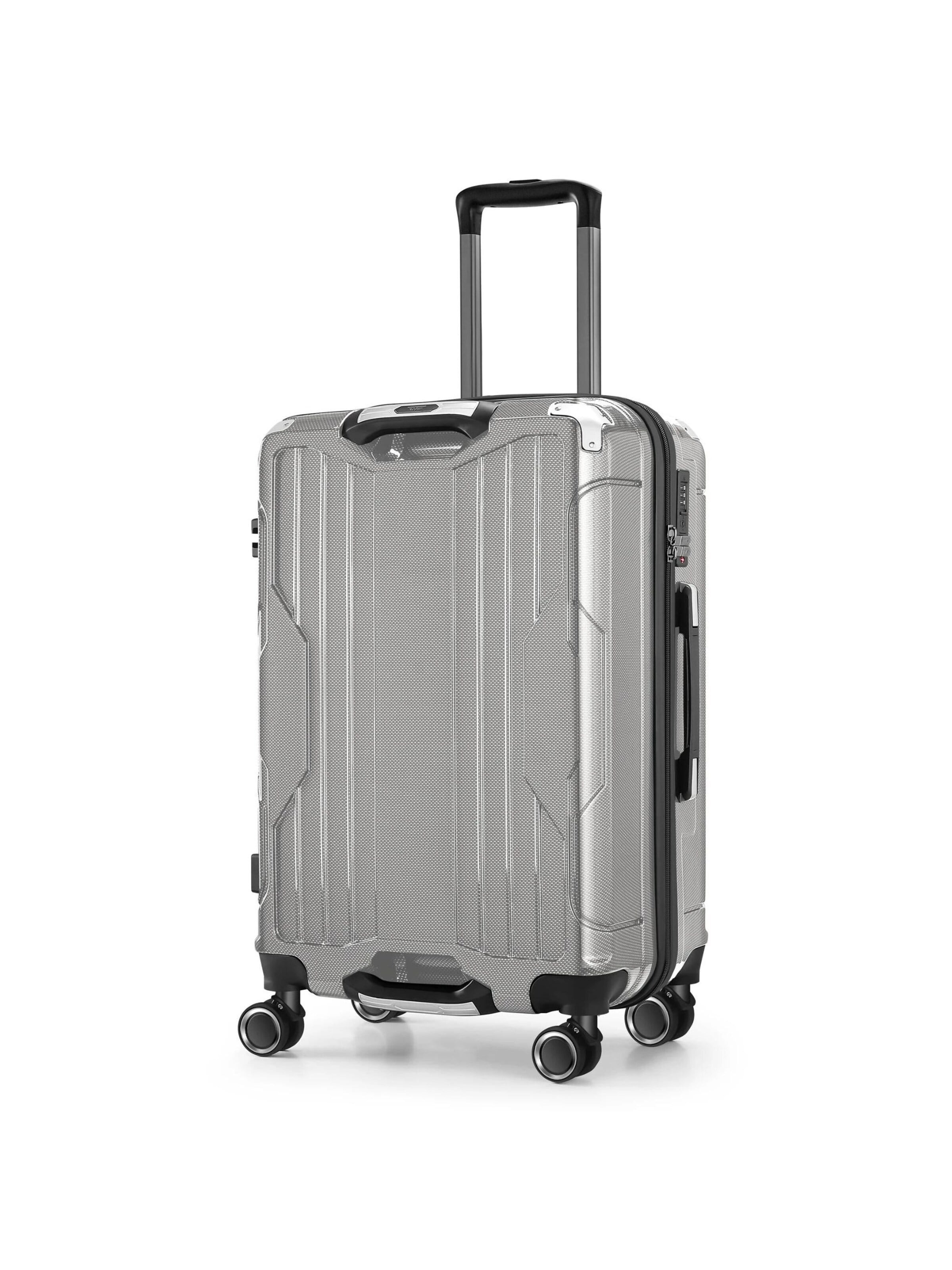 4FLY Suitcase 'Carbo' in Silver: front