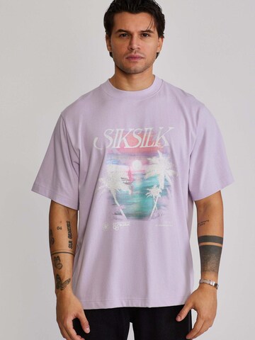 SikSilk Shirt 'Graphic' in Purple