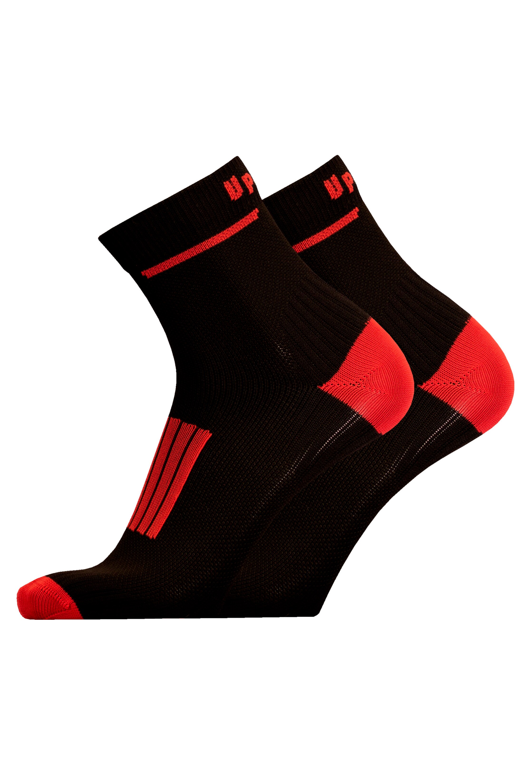 UphillSport Laufsocken 'FRONT' in Rot: Vorderseite