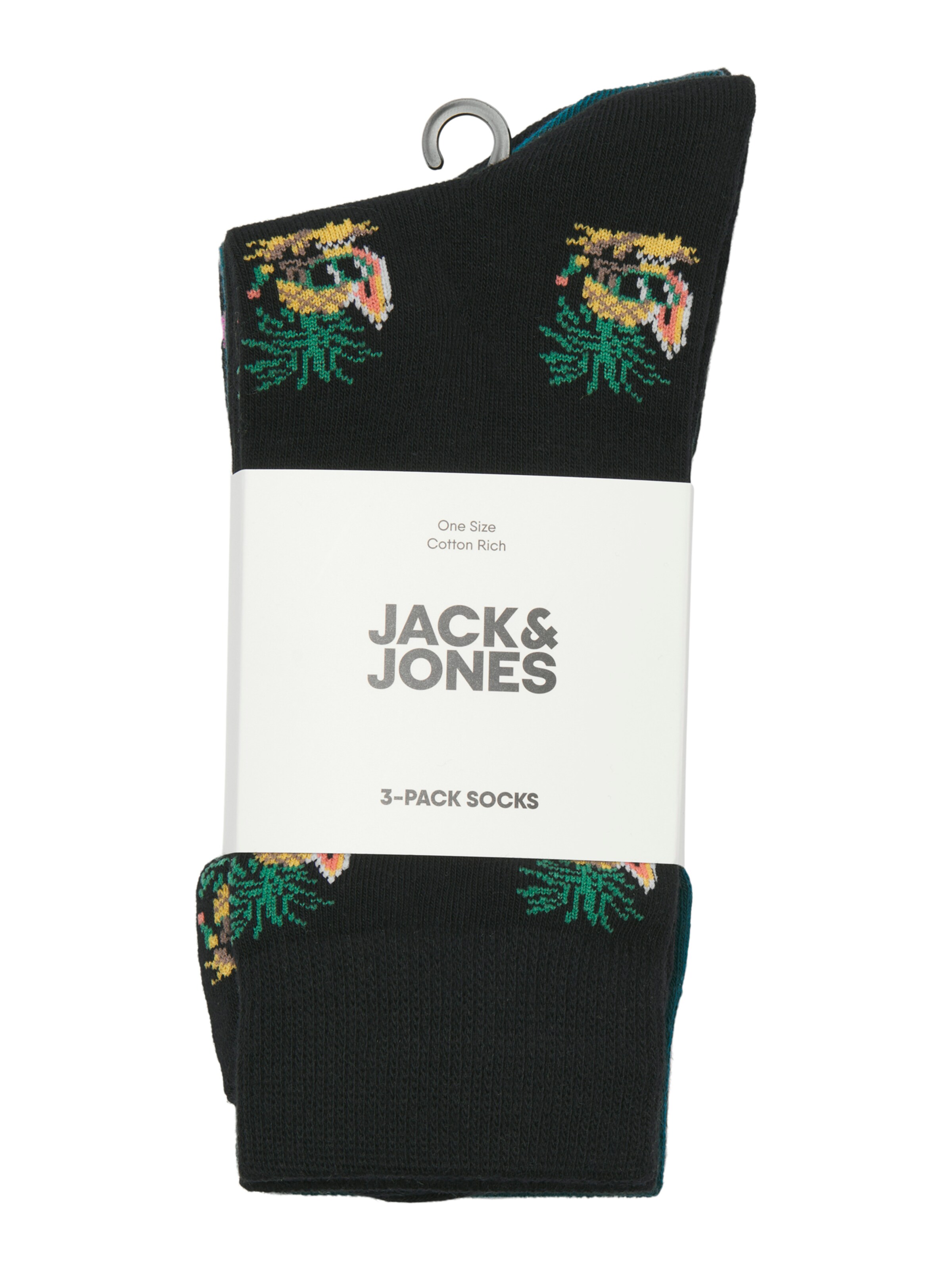 JACK & JONES Κάλτσες 'JACPINEAPPLE' σε μαύρο