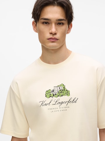 Karl Lagerfeld Тениска в бежово