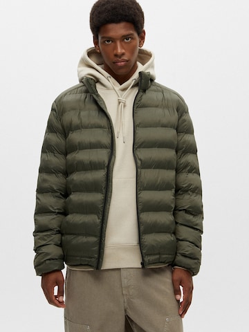 Pull&Bear Between-Season Jacket in Green: front