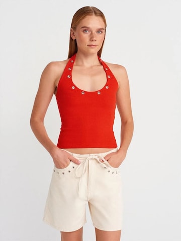 Dilvin Regular Broek 'Shorts' in Beige: voorkant