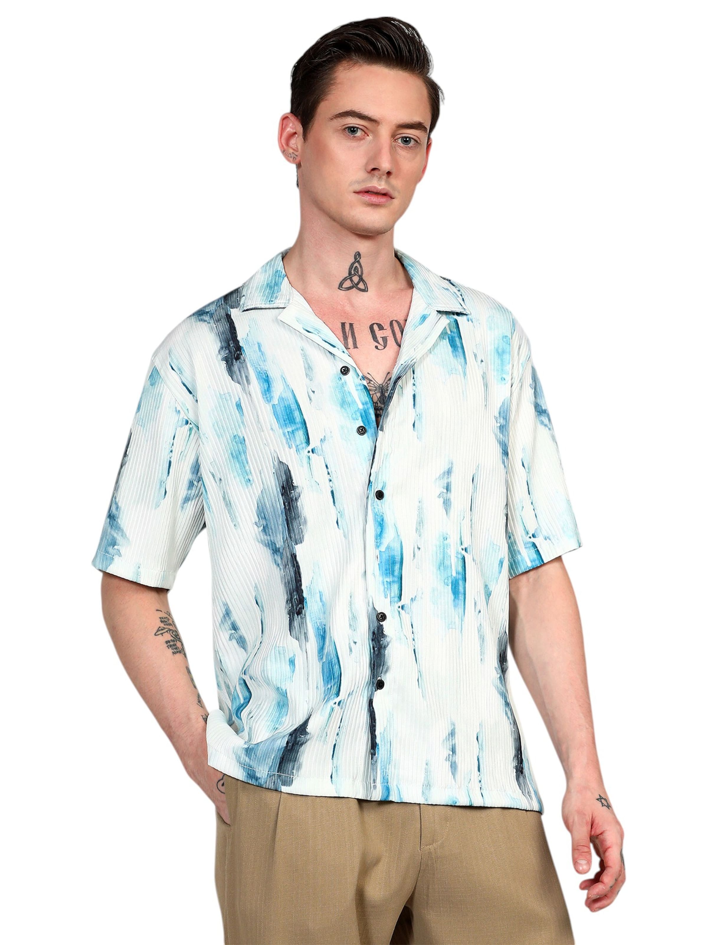 Campus Sutra - Ajuste regular Camisa 'Tammy' en azul: frente