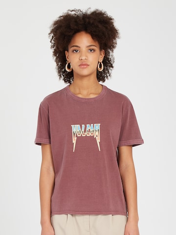 Volcom Shirt 'Truly Ringer' in Rood: voorkant