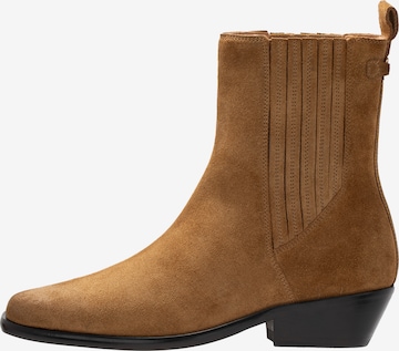 JOOP! - Botas Chelsea 'Velluto Tessa' en marrón: frente