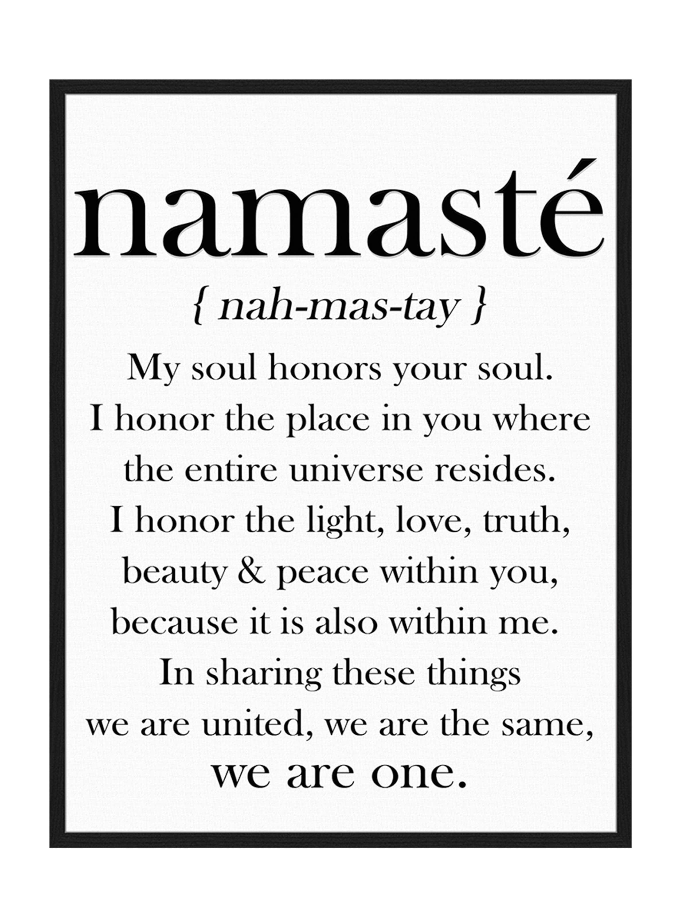 Liv Corday Image 'Namaste' in White: front