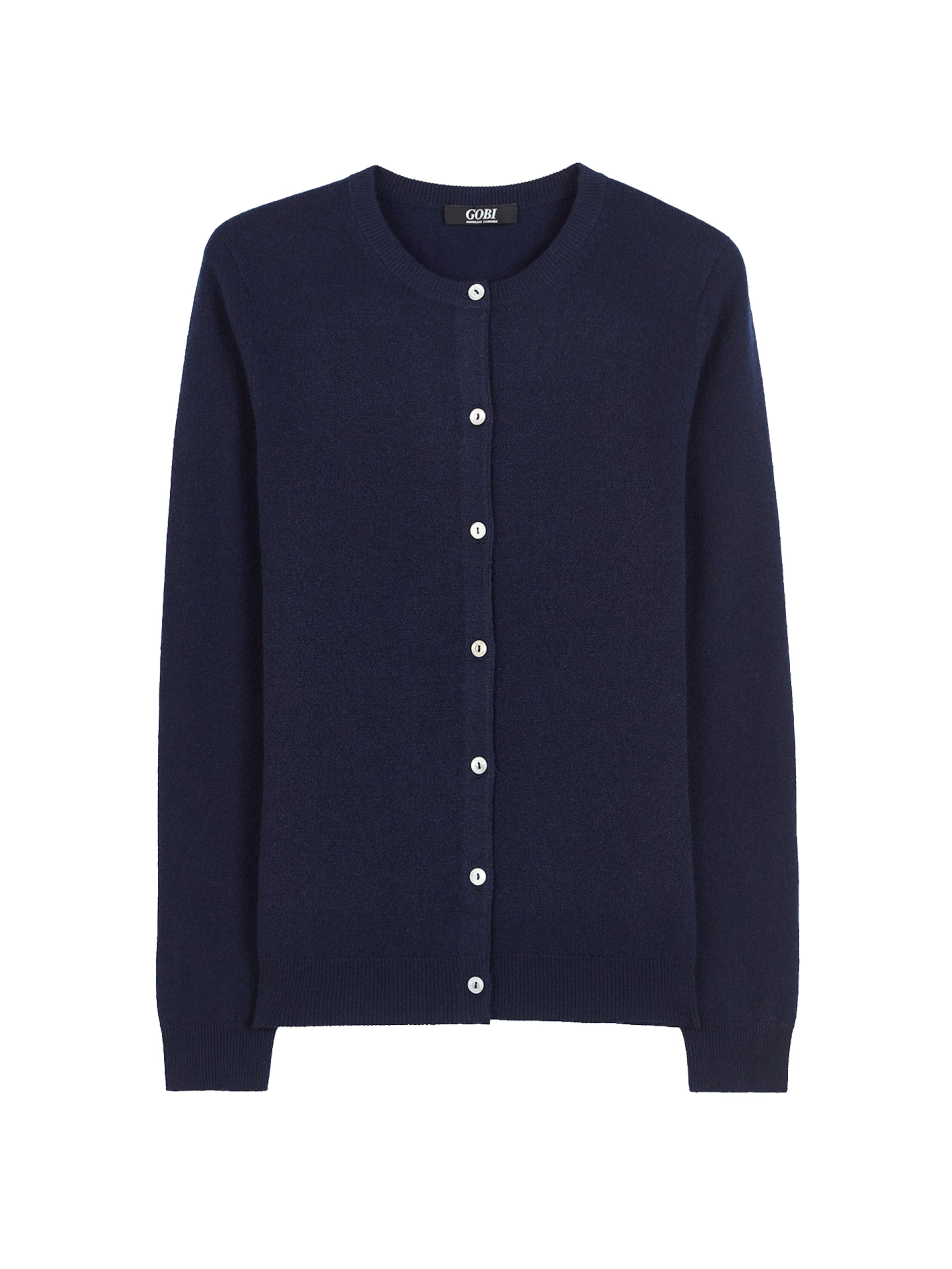 GOBI Cashmere Strickjacke 'Essential'‌‌‌‌‌ in Blau: Vorderseite