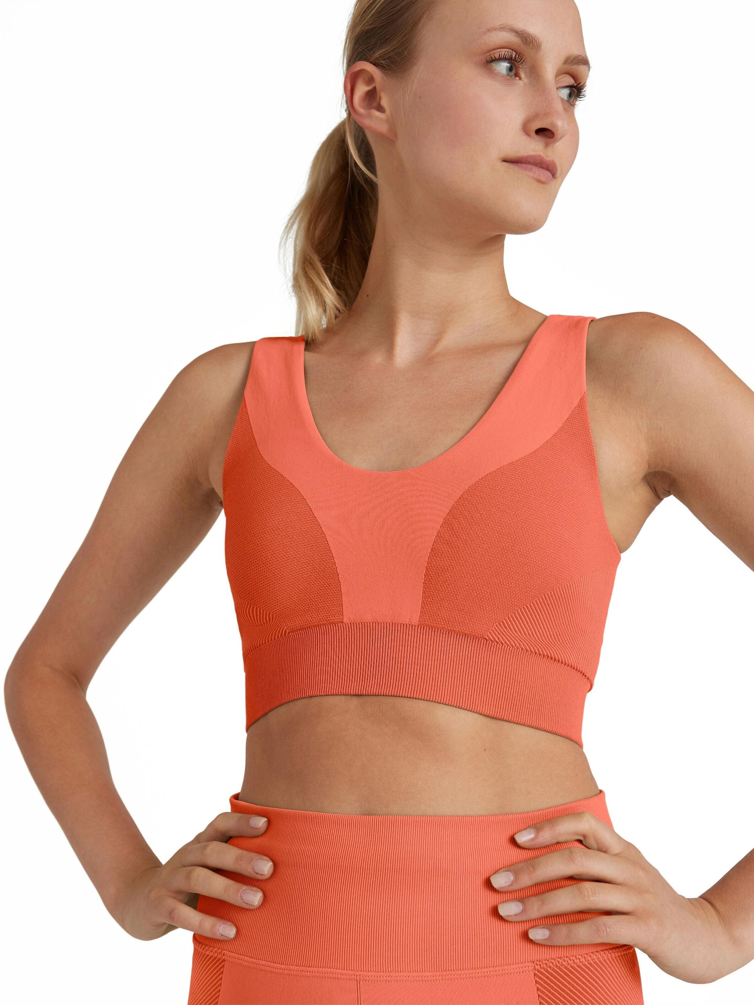 FALKE Bustier Sport-BH 'Seamless Shape'‌‌‌‌‌‌‌ in Orange